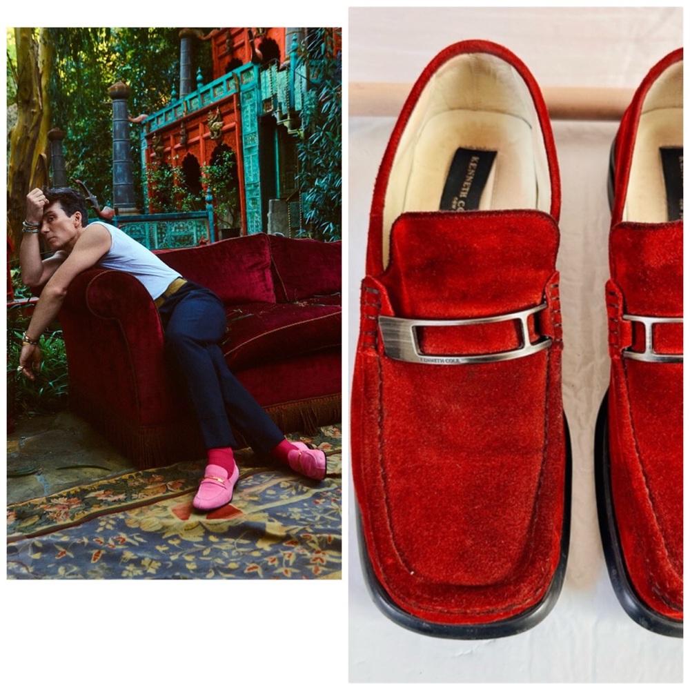 Men’s Size 8 Kenneth Cole Burgundy Suede Loafers